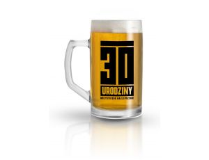 Kufel szklany 500 ml 30 urodziny Wszystkiego Najlepszego