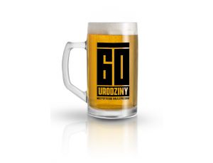 Kufel szklany 60 urodziny 500 ml
