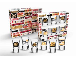 Zestaw 6 kieliszków Toasty 35 ml House of Mugs