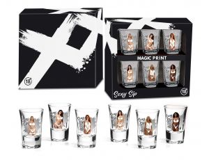 Zestaw 6 erotycznych kieliszków Sexy Sip 35ml House of Mugs