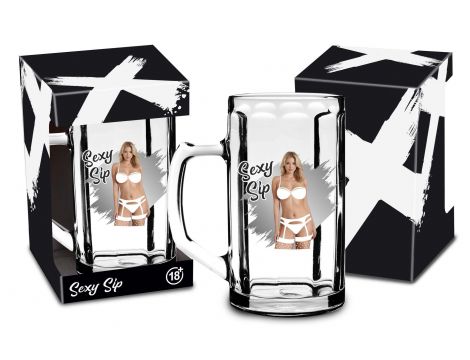 Kufel szklany Sexy Sip 500ml House of Mugs