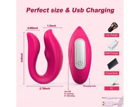 Wibrator przenośny sterowany aplikacją Lyla różowy silikonowy USB - 2
