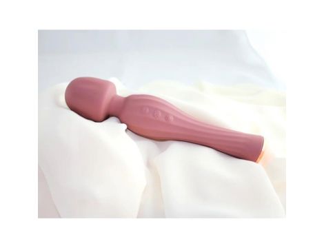 Wibrator Velvet Vibe jasnoróżowy wodoodporny 20 cm - 3