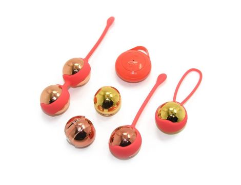 Wibrujące kulki Kegla Trinity Tones silikonowe wodoodporne 12 cm zestaw 3 - 4