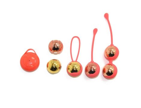 Wibrujące kulki Kegla Trinity Tones silikonowe wodoodporne 12 cm zestaw 3 - 5