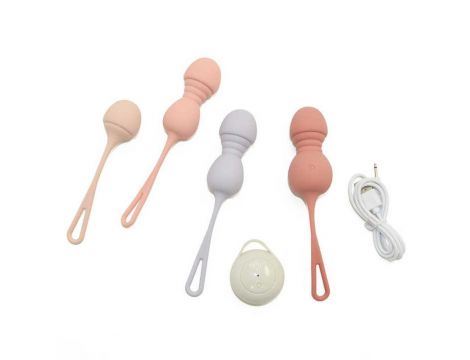 Kulki Kegla wibrujące silikonowe Lyla z pilotem 16 cm - 3