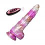 Wibrator Crystal Pulse silikonowy z pilotem nagrzewający różowy 19 cm - 3