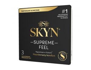 Prezerwatywy nielateksowe ultracienkie Skyn Supreme Feel 3 sztuki