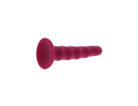 Ribbed Dong 6 Inch Red - 2