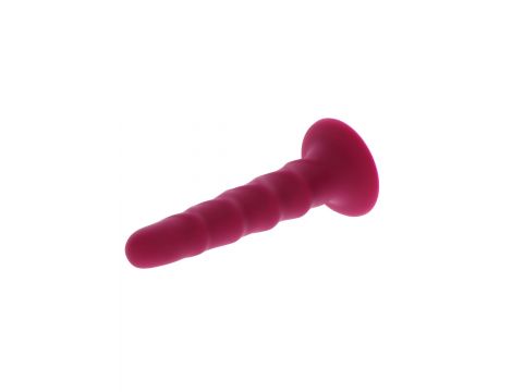 Ribbed Dong 6 Inch Red - 4