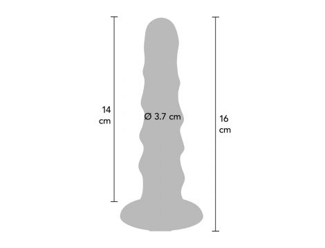 Ribbed Dong 6 Inch Red - 6