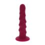 Ribbed Dong 6 Inch Red - 6