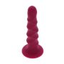 Ribbed Dong 6 Inch Red - 4