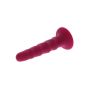 Ribbed Dong 6 Inch Red - 5
