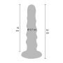 Ribbed Dong 6 Inch Red - 7