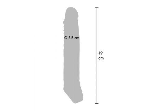Nakładka erekcyjna ToyJoy Get Real Large 19 cm TPE - 4