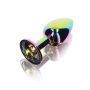 Aluminiowy korek analny z tęczowym klejnotem Twilight ToyJoy mały 7 cm - 4