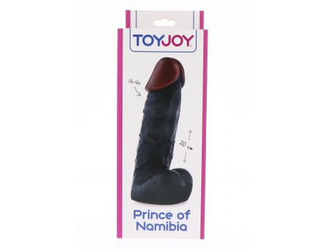 Dildo realistyczne ToyJoy Prince Of Namibia PVC czarny 20 cm - 3