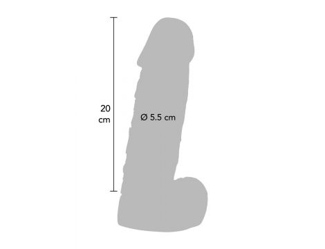 Dildo realistyczne ToyJoy Prince Of Namibia PVC czarny 20 cm - 2