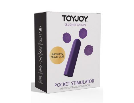 Wibrator kieszonkowy ToyJoy fioletowy 12 funkcji USB 6 cm