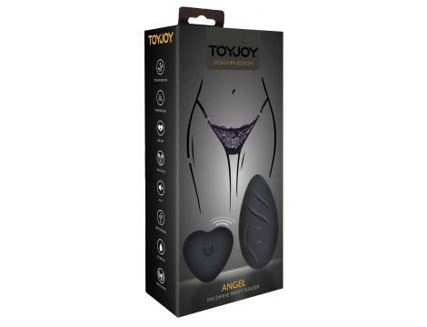 Stymulator do majteczek ToyJoy Angel czarny z pilotem USB - 3