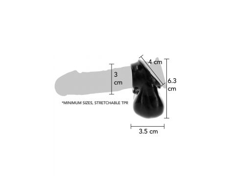 Tri Ring Penis & Balls Black - 5