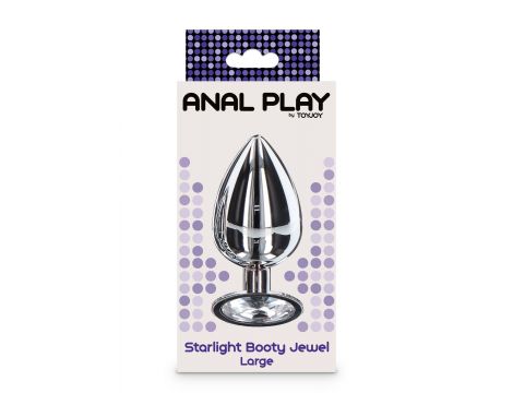 Korek analny Starlight Booty Jewel ToyJoy srebrny duży - 3