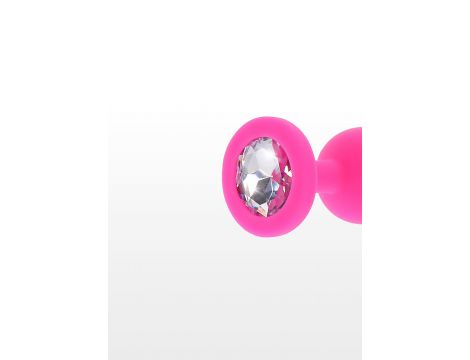 Korek analny Diamond Booty Jewel ToyJoy różowy 7 cm - 5