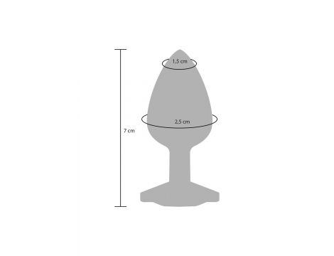 Korek analny Diamond Booty Jewel silikonowy fioletowy mały 7 cm - 5