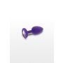 Korek analny Diamond Booty Jewel silikonowy fioletowy mały 7 cm - 4