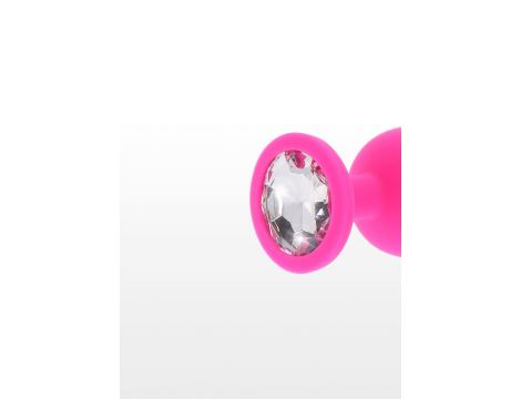 Korek analny Diamond Booty Jewel ToyJoy różowy 8 cm - 5