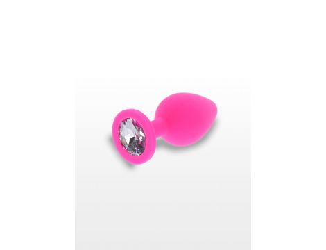 Korek analny z kryształkiem Diamond Booty Jewel różowy 9 cm - 3