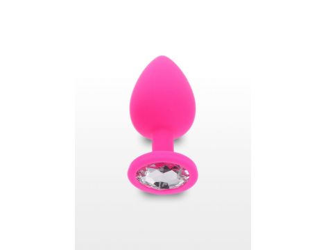 Korek analny z kryształkiem Diamond Booty Jewel różowy 9 cm - 5