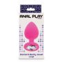 Korek analny z kryształkiem Diamond Booty Jewel różowy 9 cm - 3