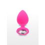 Korek analny z kryształkiem Diamond Booty Jewel różowy 9 cm - 6