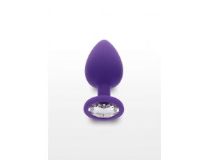 Korek analny z kryształkiem Diamond Booty Jewel fioletowy 9 cm