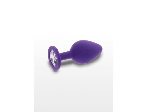 Korek analny z kryształkiem Diamond Booty Jewel fioletowy 9 cm - 2