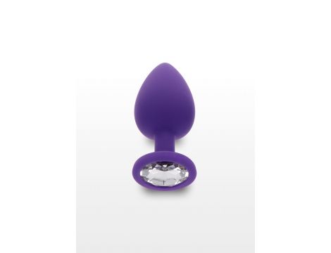 Korek analny z kryształkiem Diamond Booty Jewel fioletowy 9 cm