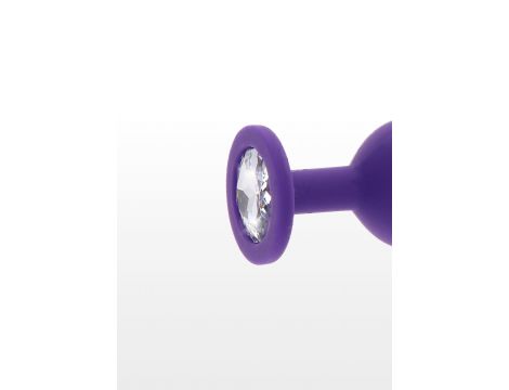 Korek analny z kryształkiem Diamond Booty Jewel fioletowy 9 cm - 3