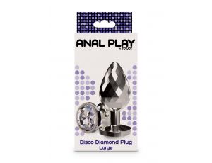 Korek analny Disco Diamond ToyJoy srebrny duży