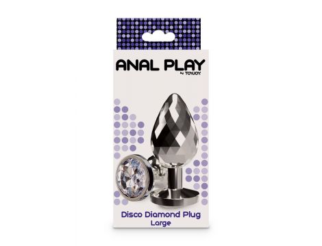 Korek analny Disco Diamond ToyJoy srebrny duży