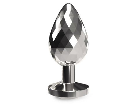 Korek analny Disco Diamond ToyJoy srebrny duży - 5