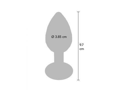 Korek analny Disco Diamond ToyJoy srebrny duży - 4