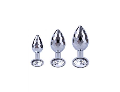 Korek analny Disco Diamond ToyJoy srebrny duży - 2