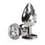 Korek analny Disco Diamond ToyJoy srebrny duży - 4