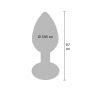 Korek analny Disco Diamond ToyJoy srebrny duży - 5