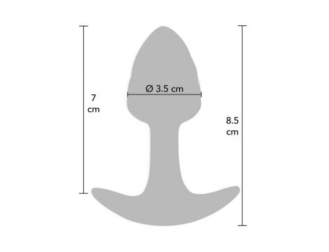 Korek analny ToyJoy Crystal Small silikonowy różowy 8,5 cm - 3