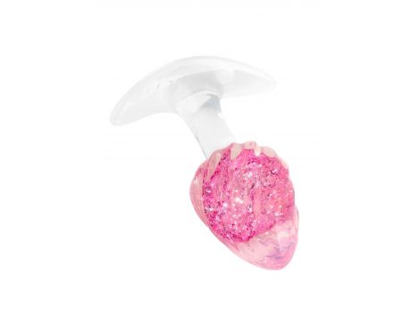 Korek analny ToyJoy Crystal Small silikonowy różowy 8,5 cm - 5