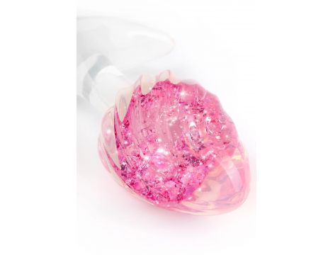 Korek analny ToyJoy Crystal Small silikonowy różowy 8,5 cm - 4