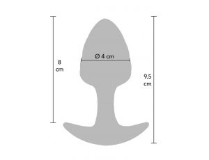 Korek analny ToyJoy Crystal Medium fioletowy 9,5 cm